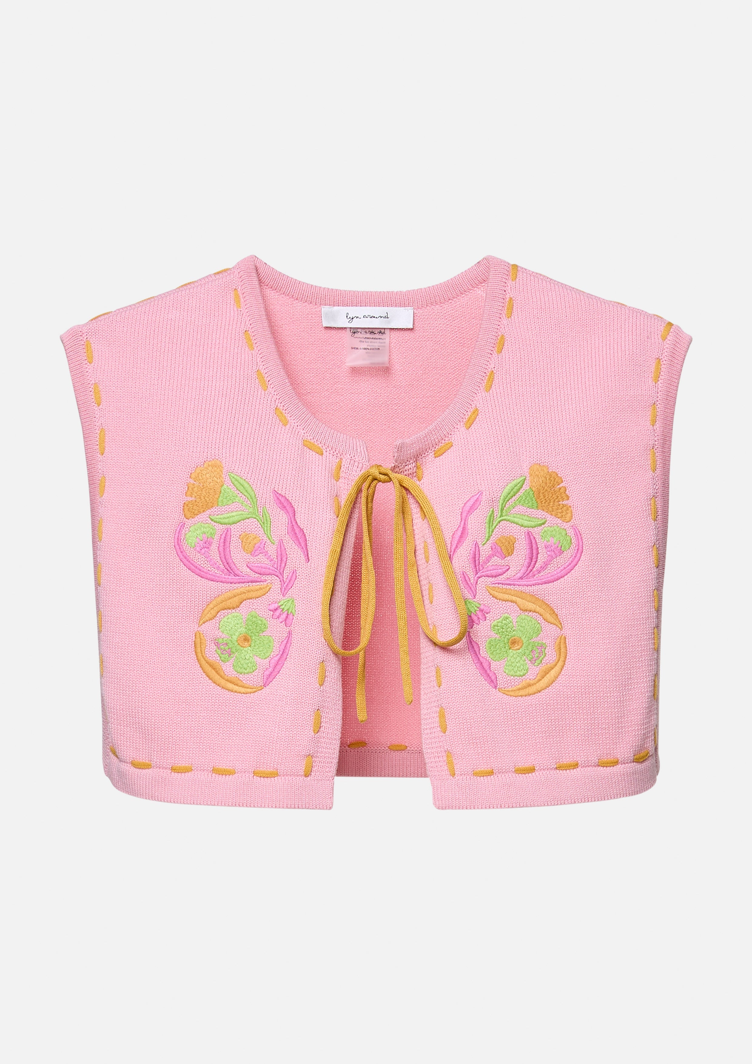 Embroidered Knit Capelet