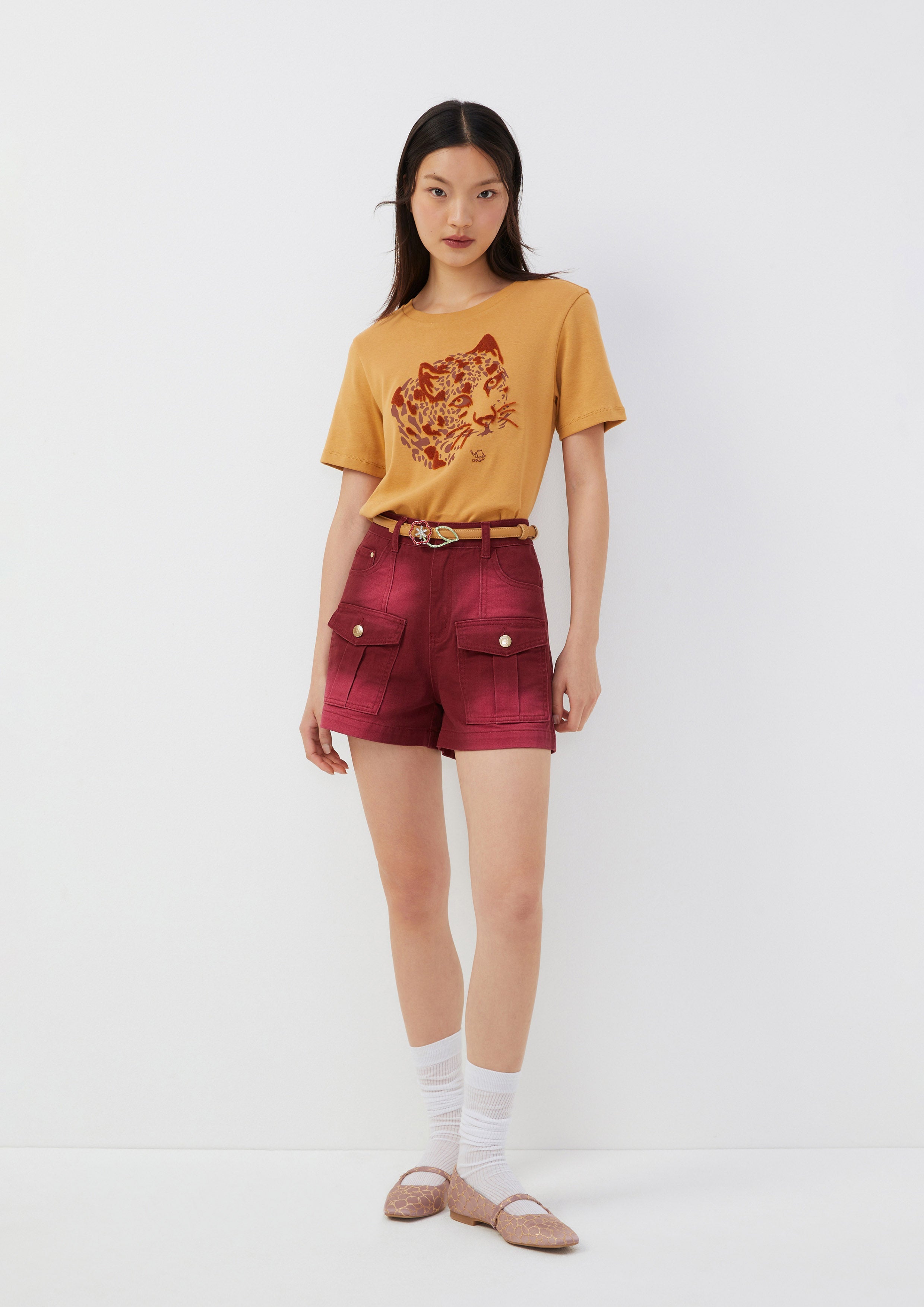 เสื้อยืด พิมพ์ลายเสือ