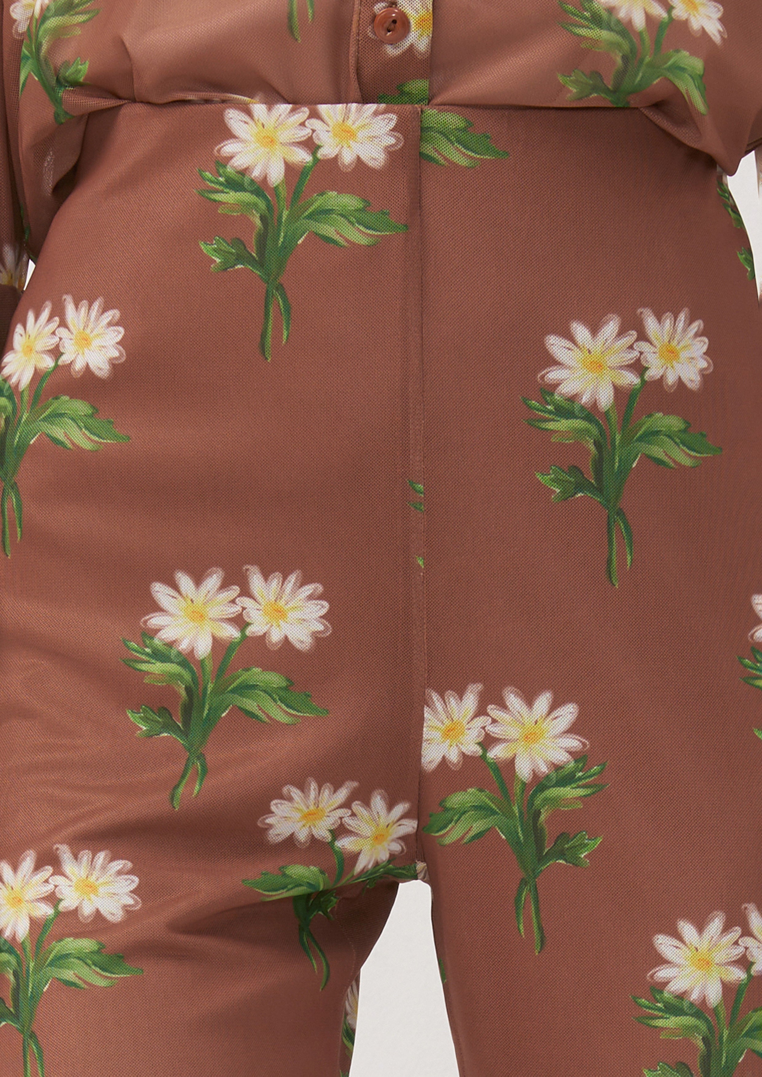 กางเกง ทรงขาบาน ลายดอกไม้ Bloom