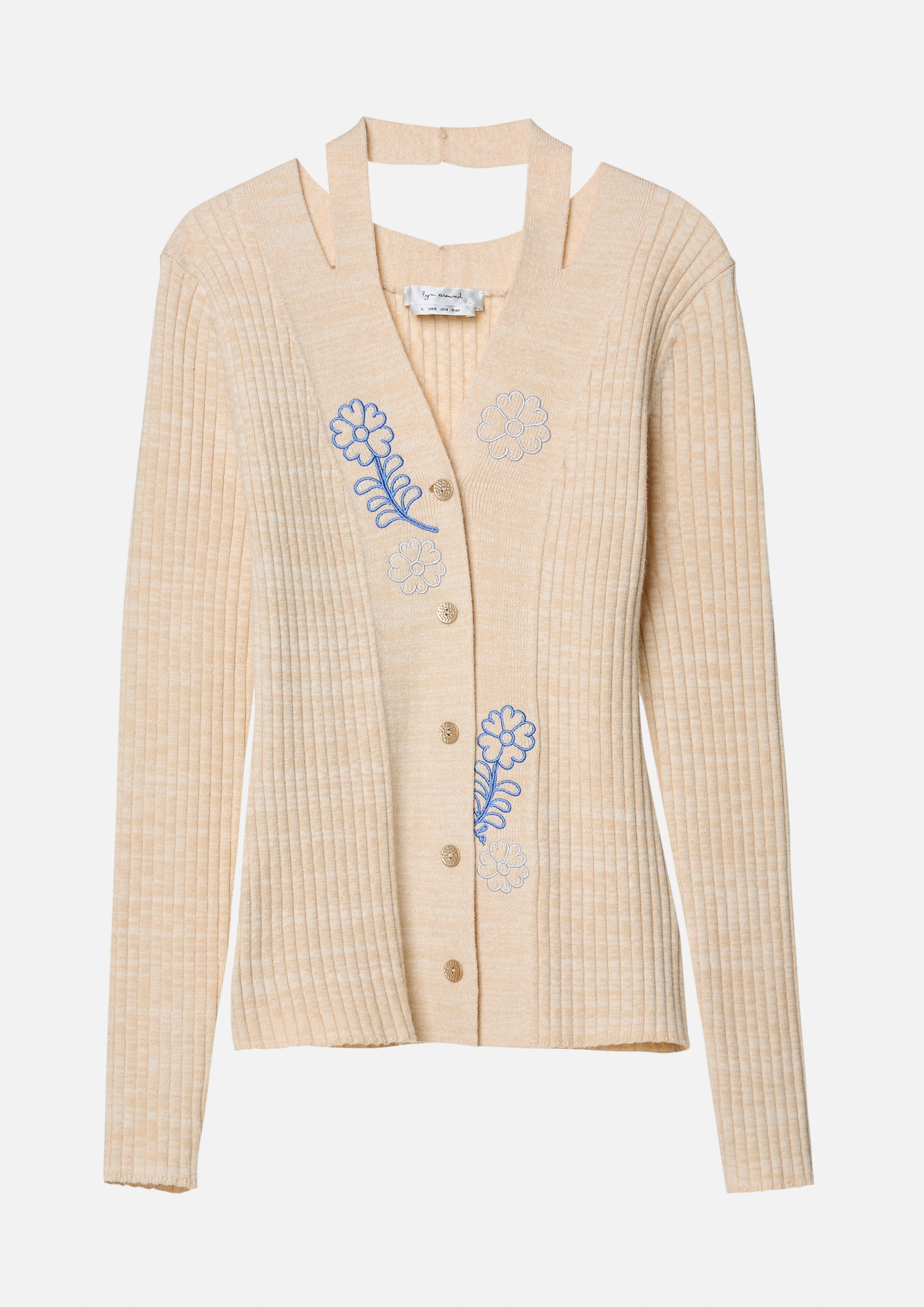 เสื้อคาร์ดิแกน ไหมพรม ทรงเข้ารูป ลายดอกไม้ Blooms and Blessings