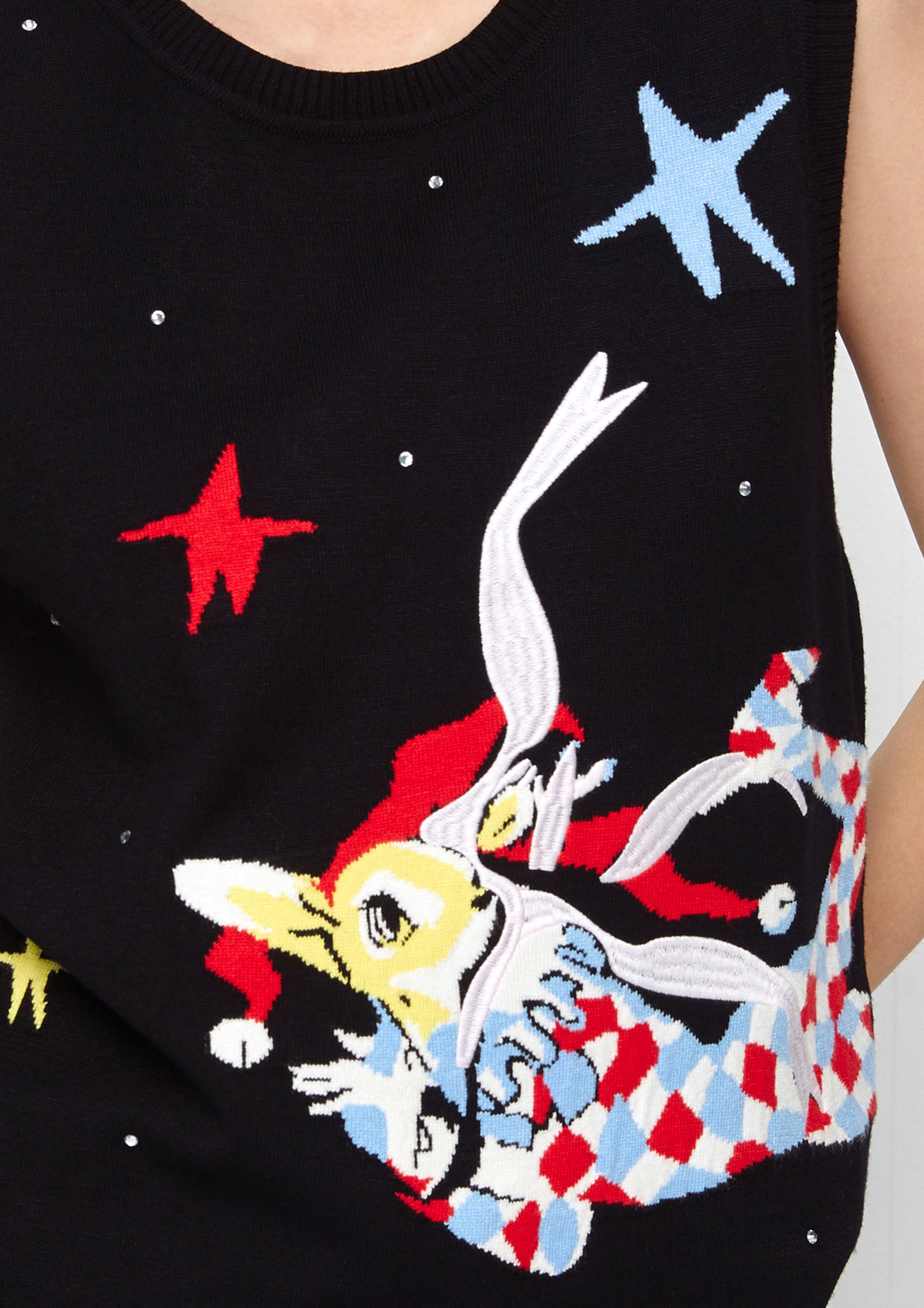 เสื้อนิตแขนกุดปักลาย คอลเลกชัน Property of Jolly