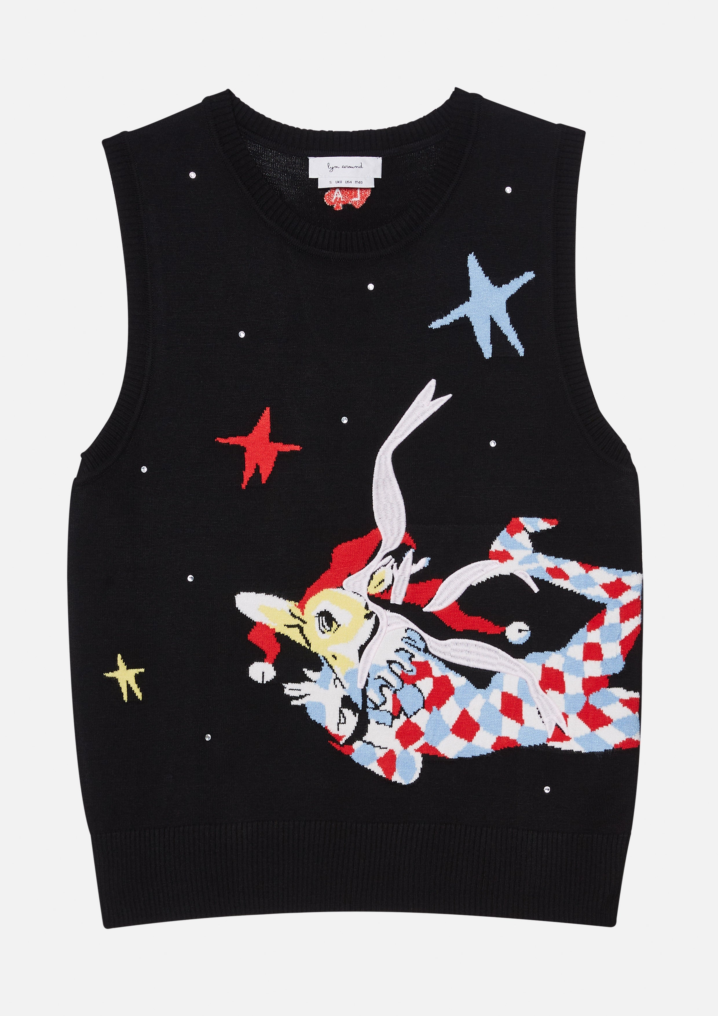 เสื้อนิตแขนกุดปักลาย คอลเลกชัน Property of Jolly