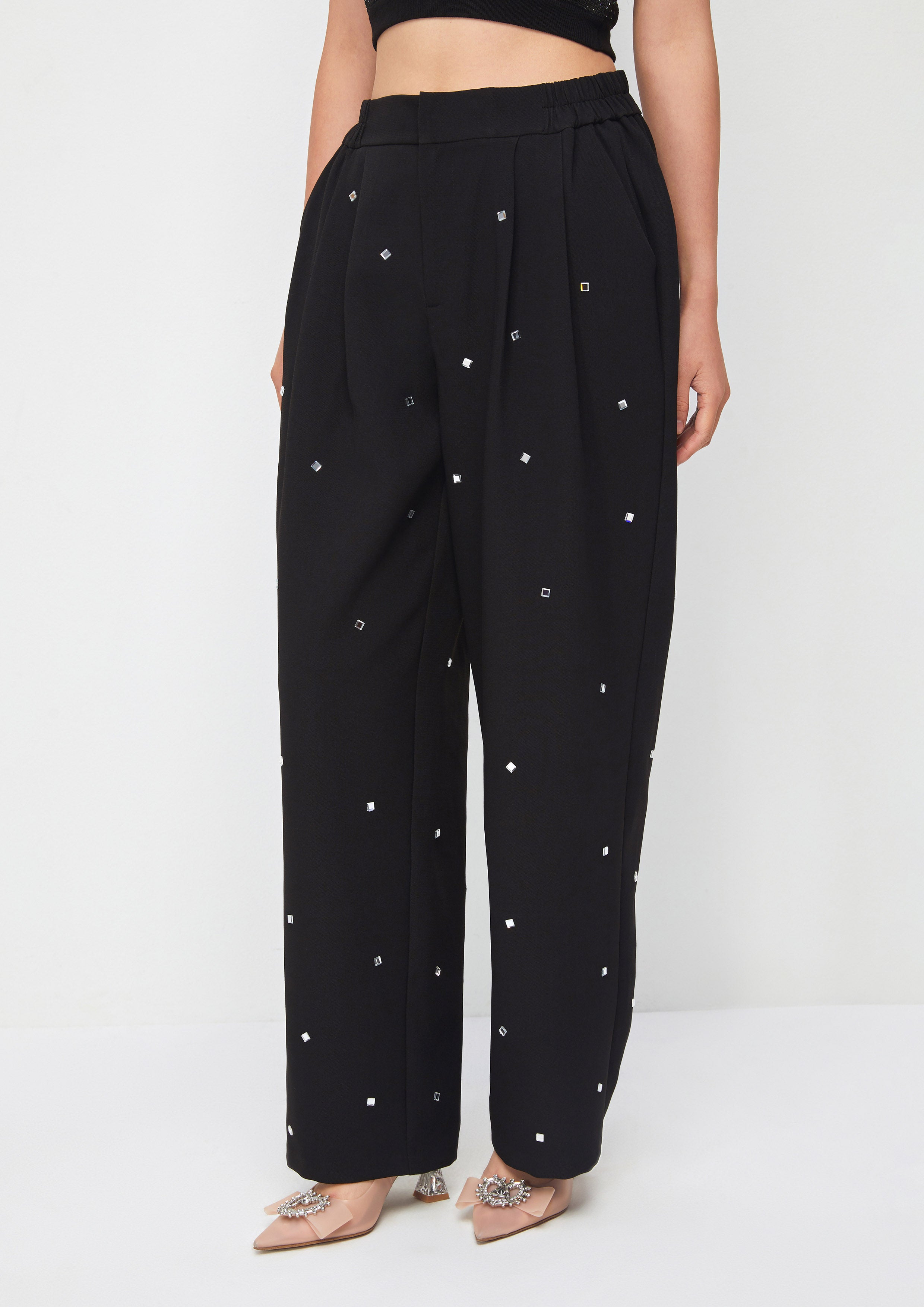 กางเกงขายาวแต่งคริสตัล คอลเลกชัน Property of Jolly