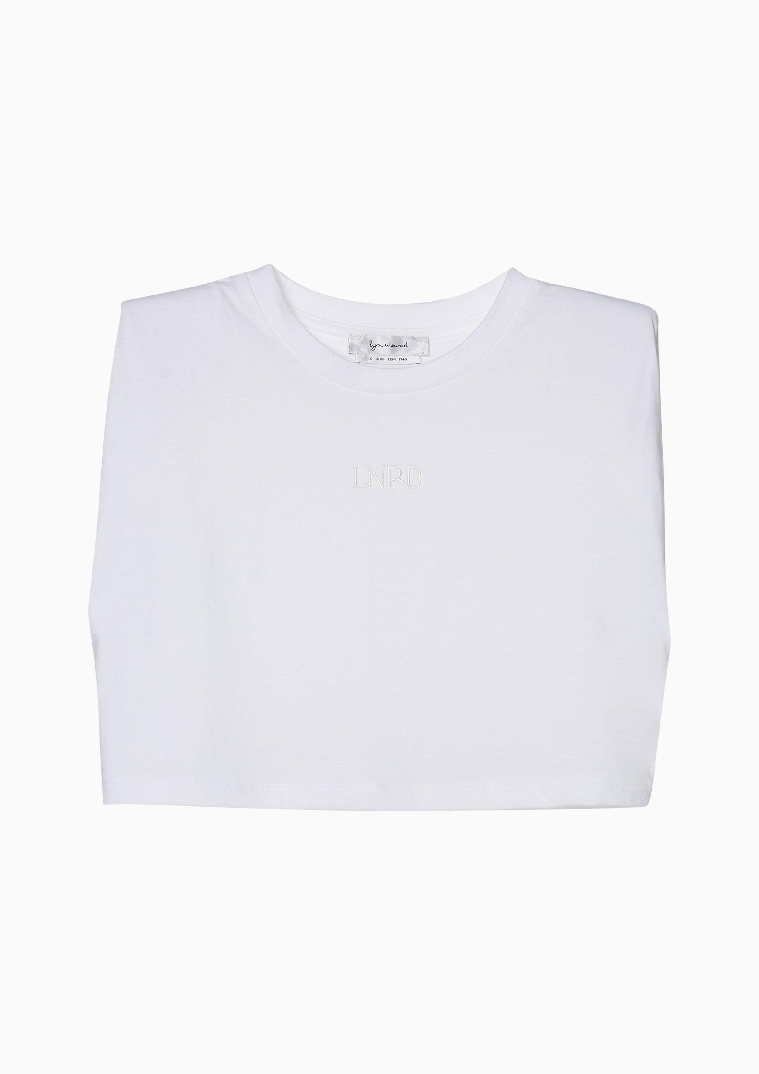 Summer Basic 2023 Sleeveless Crop T-Shirt White