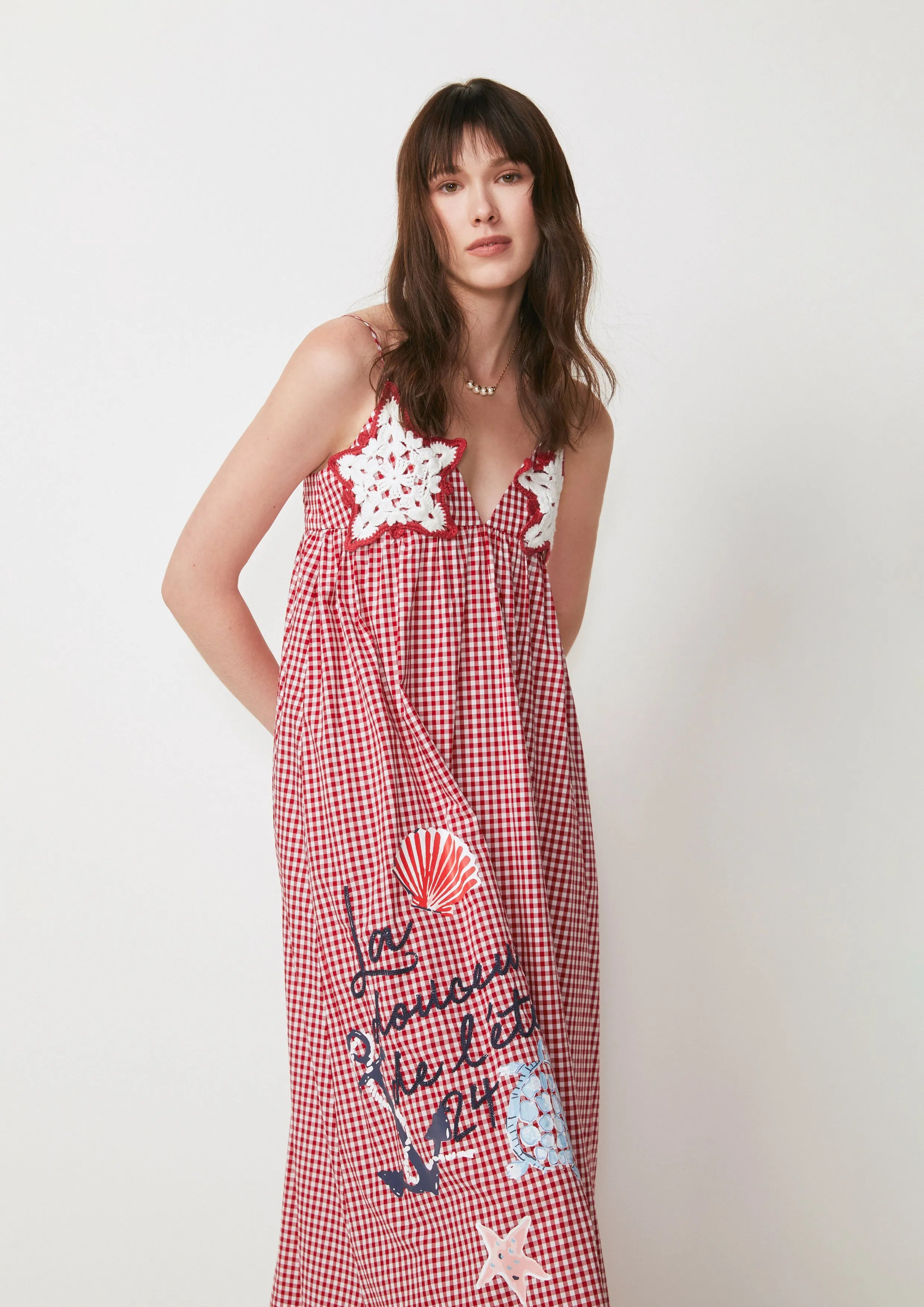 Maritime Gingham Maxi Dress The Secret Place