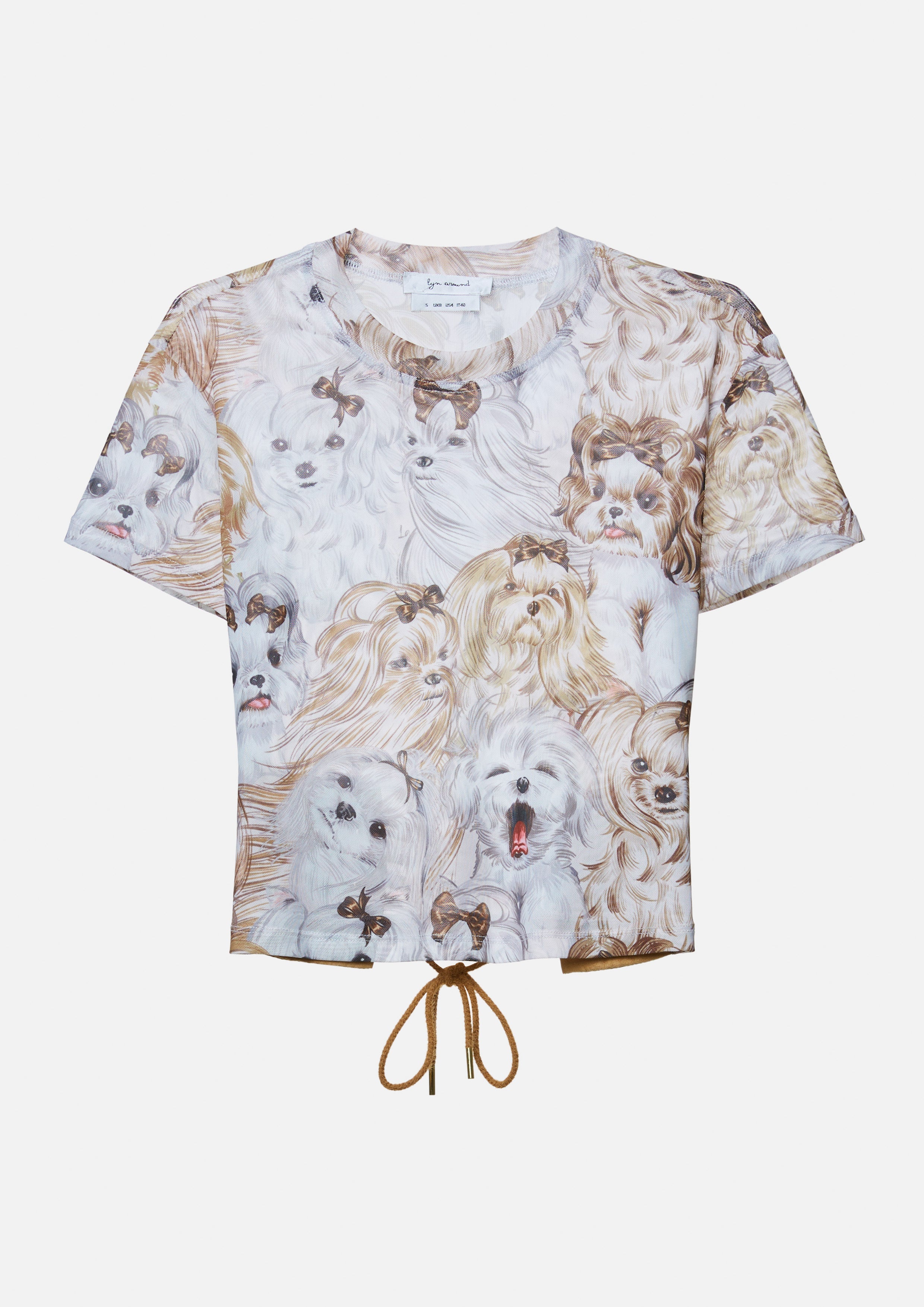 เสื้อยืด ทรงคอร์เซ็ต ลายเจ้าสุนัข The Canine Whisperer