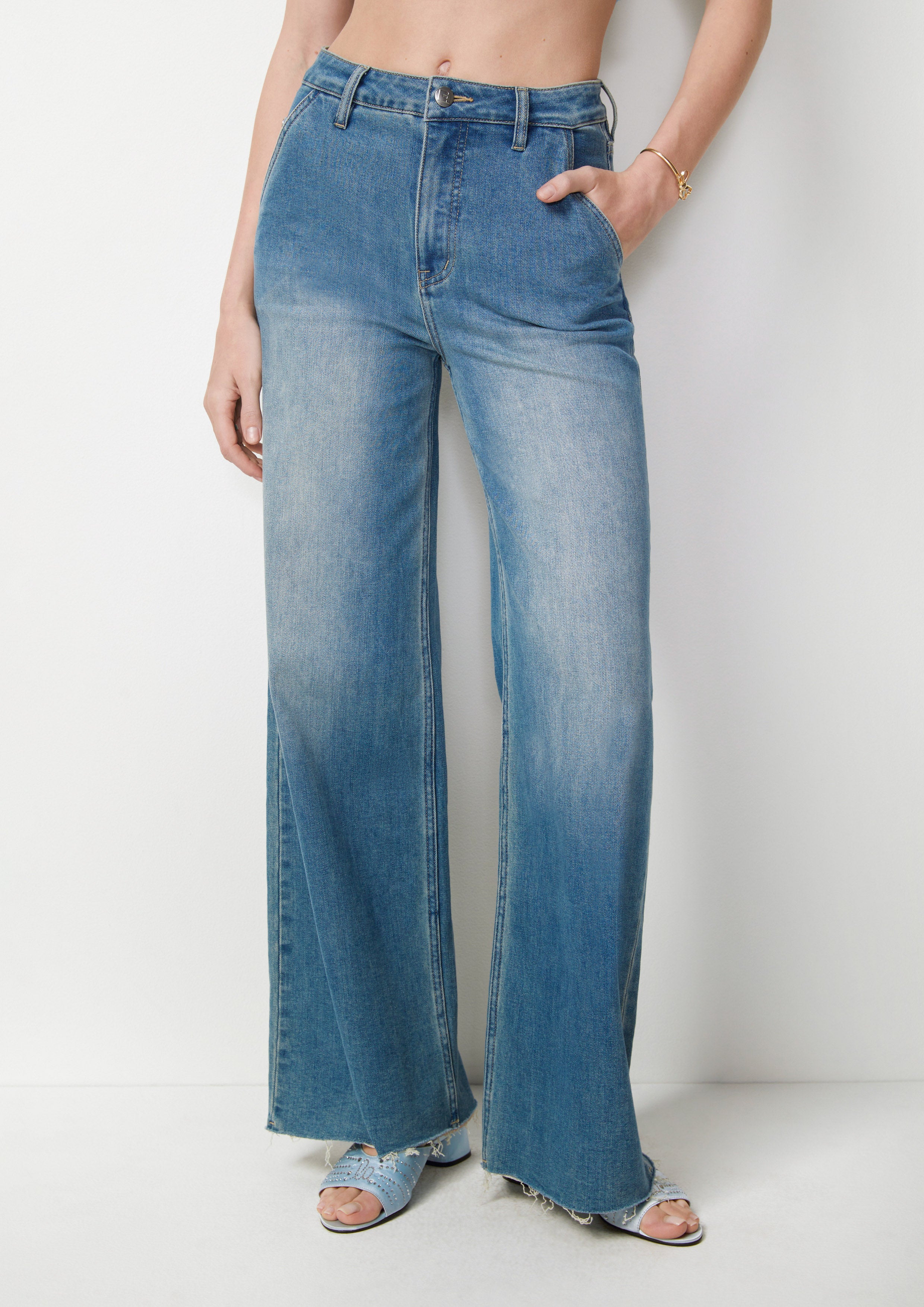 Wide-Leg Denim Jeans Too Cool For School