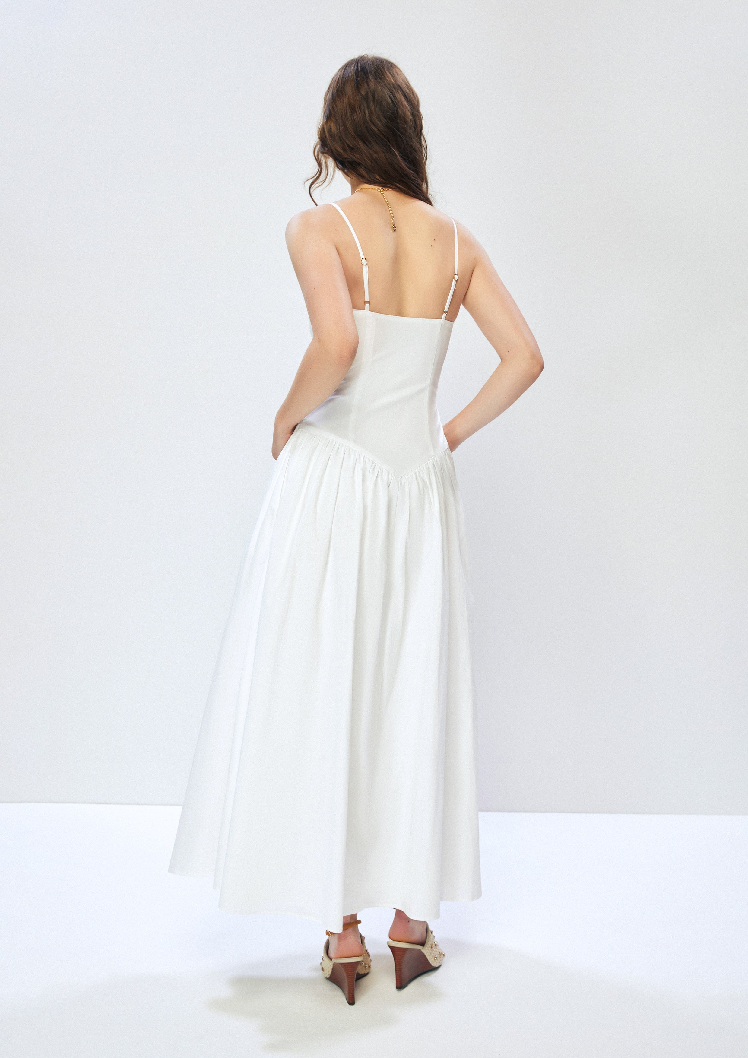 Ruched Bust Spaghetti Strap Dress Roar of Serengeti