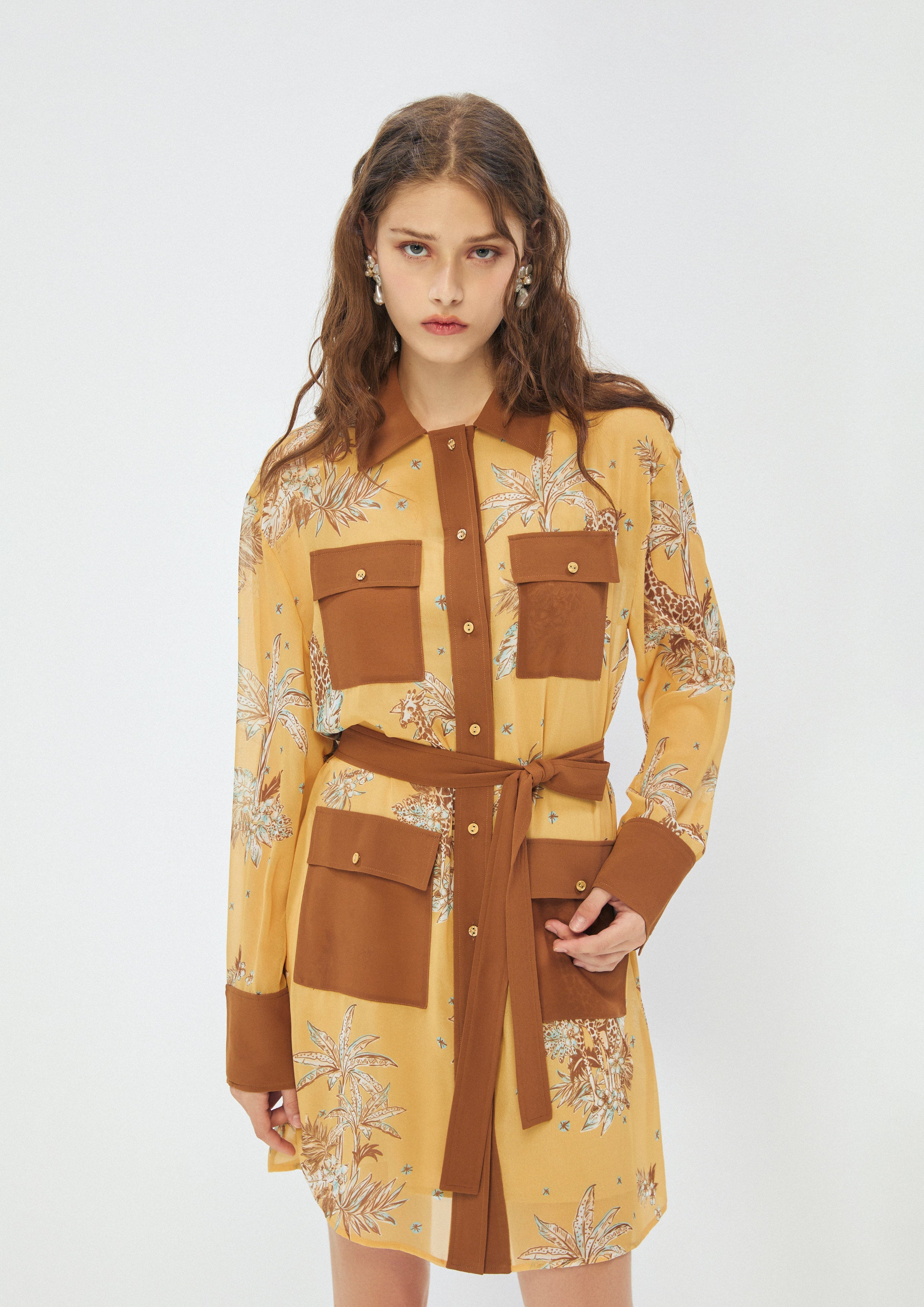 Floral Shirt Dress Posh Escapade