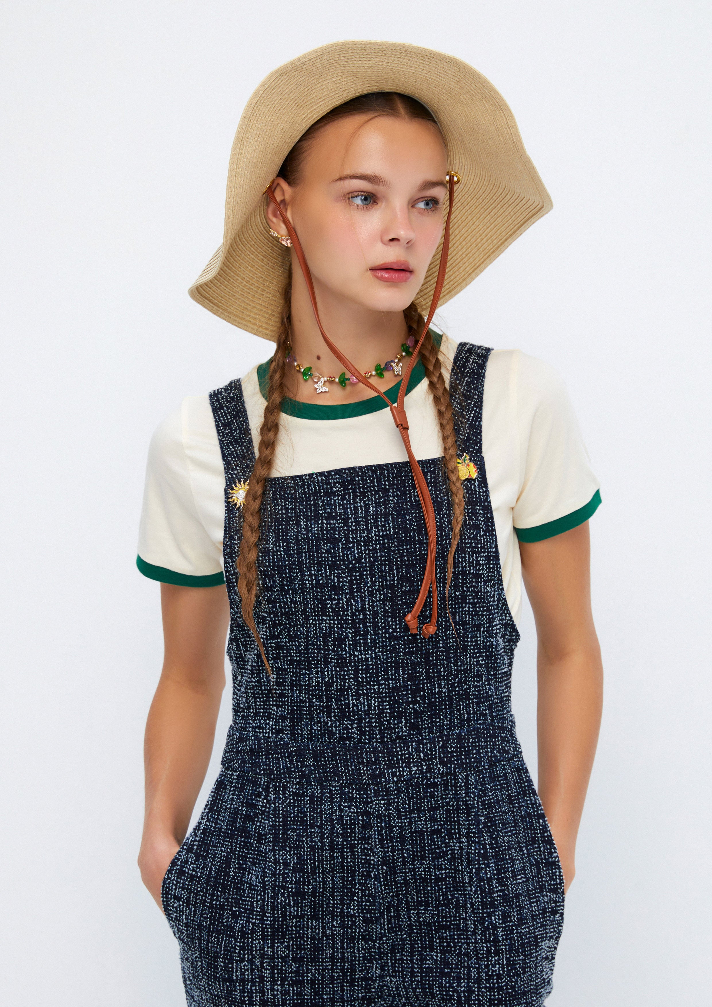 Decorative Charms Embroidery Overall Soleviva Vacation Collection