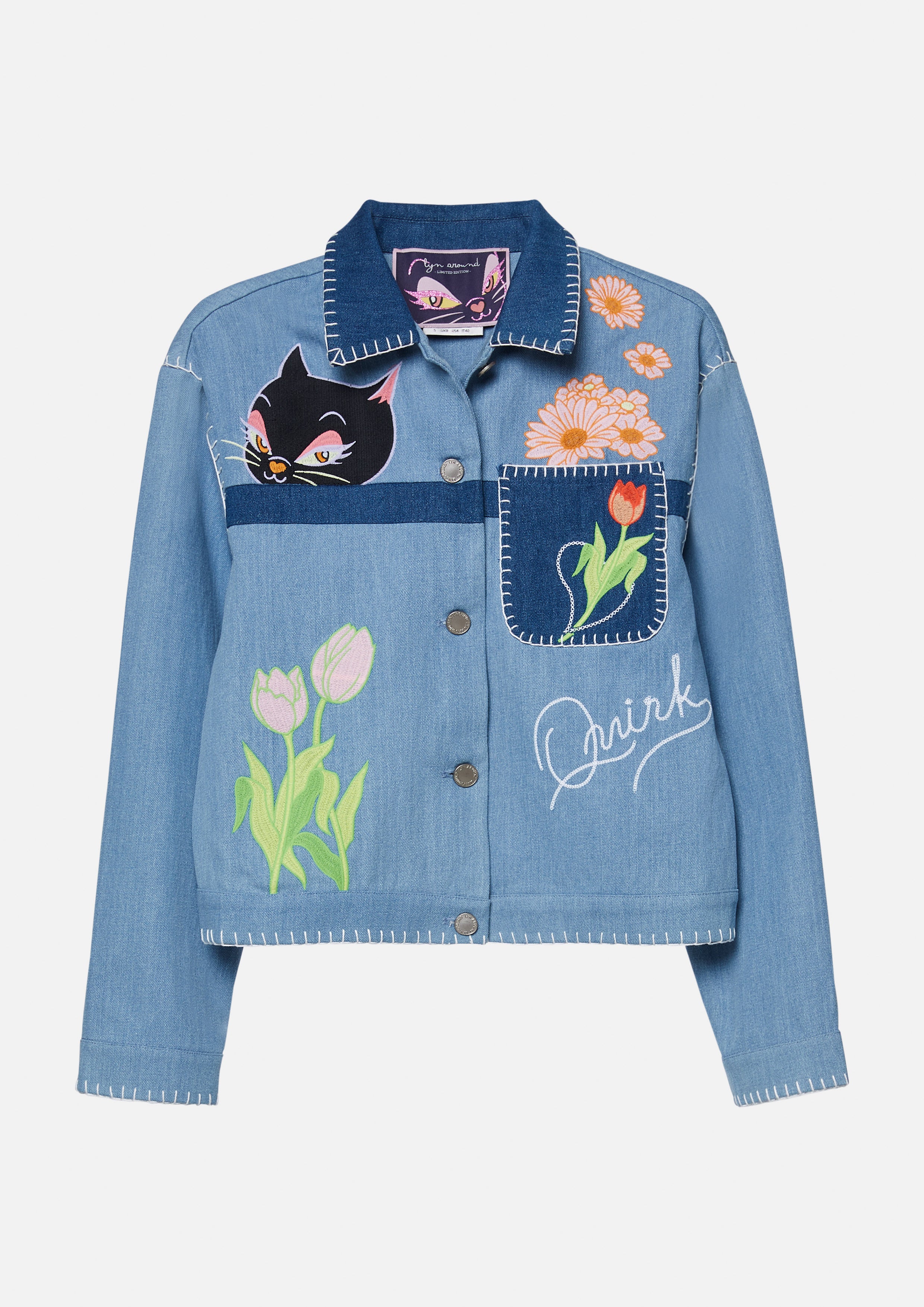 Embroderied Denim Jacket Quirkquest Collection